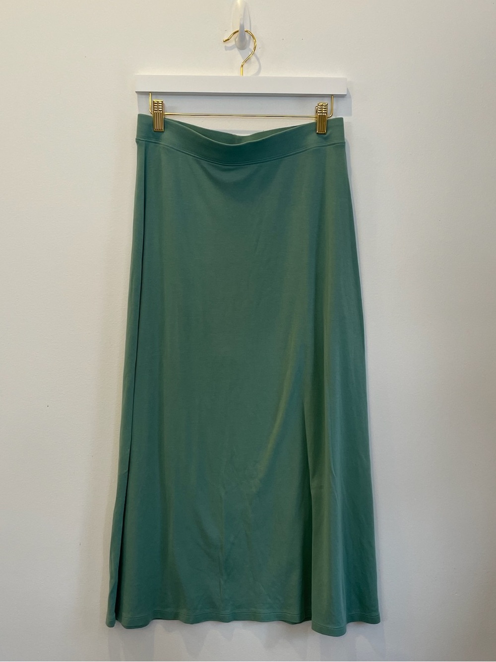 Peruvian Connection Maxi Skirt Prima Cotton in Sage Green